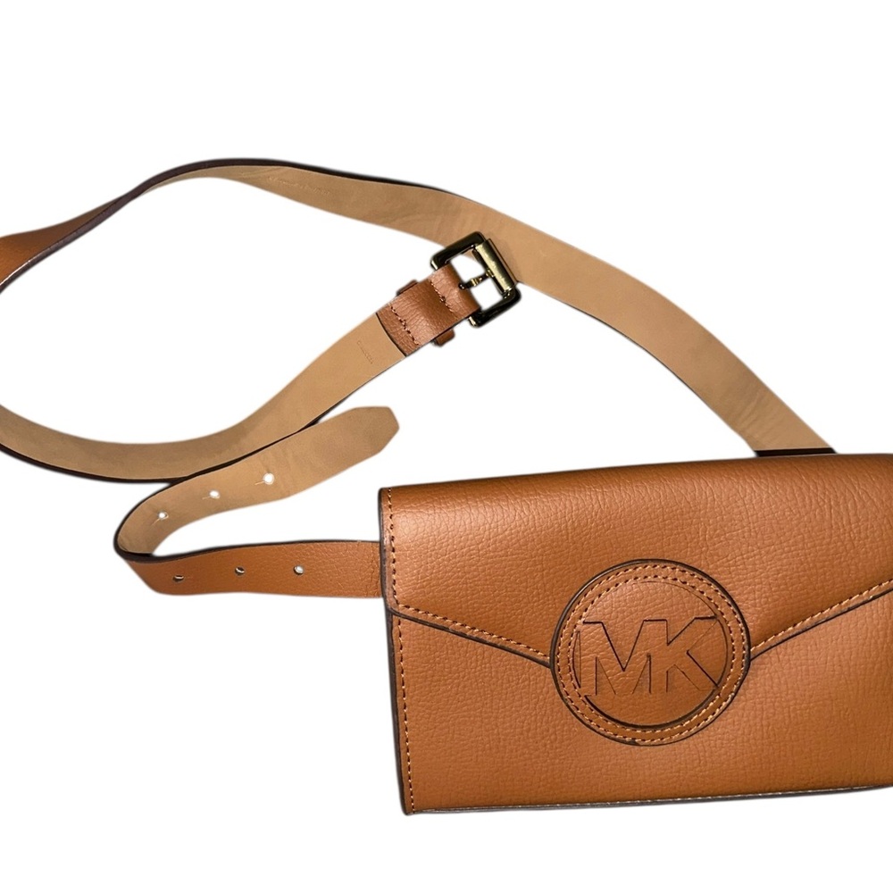 Michael Kors Camel Leather Crossbody Bag - Picture 2 of 5